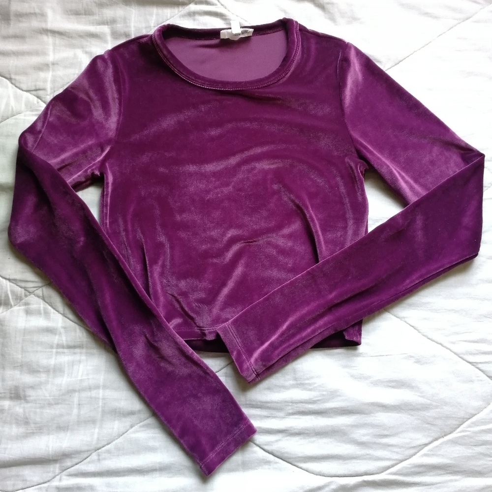 WILFRED FREE Long sleeve crop velvet
